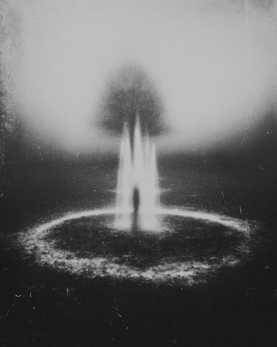 Grainy black-and-white image
