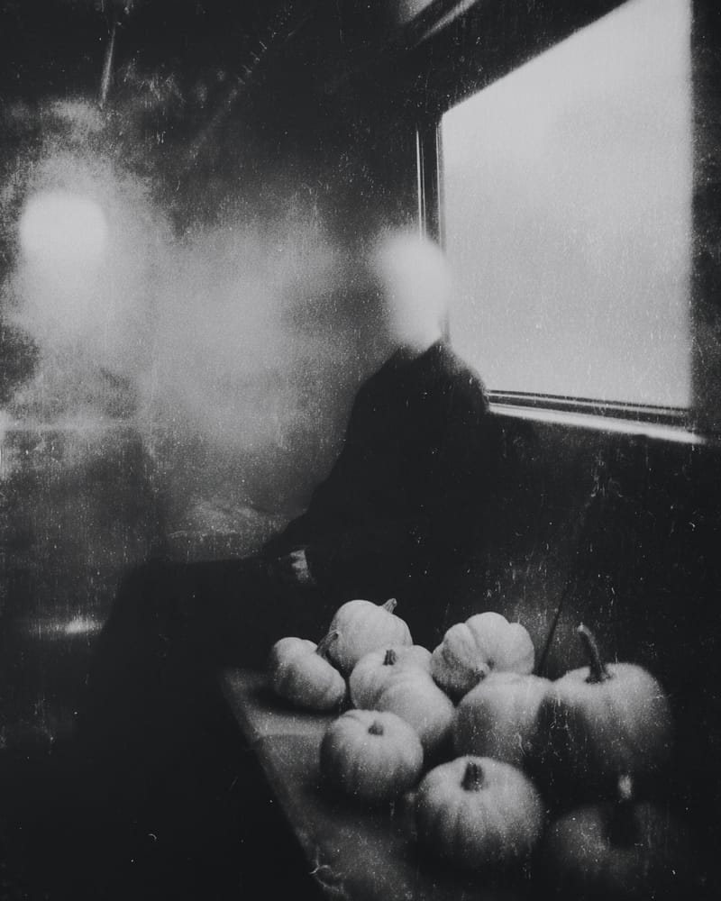 Grainy black-and-white image