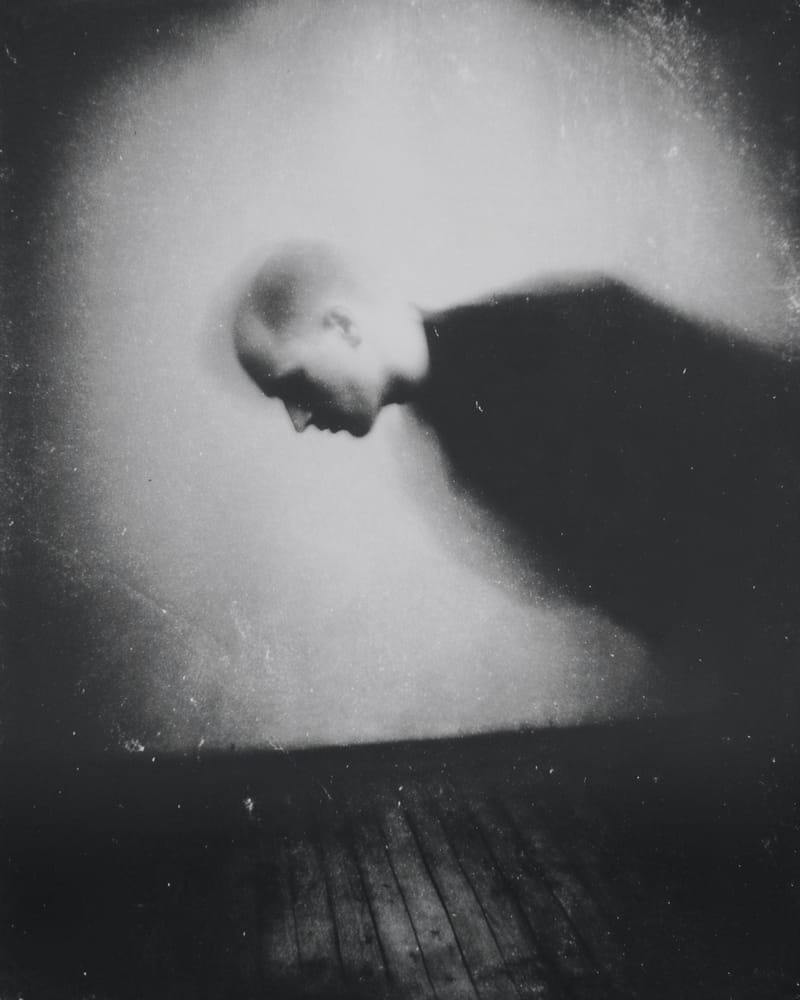 Grainy black-and-white image